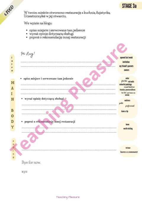 E8 WRITING BOOSTER A2+/B1 E8 WRITING BOOSTER A2+/B1