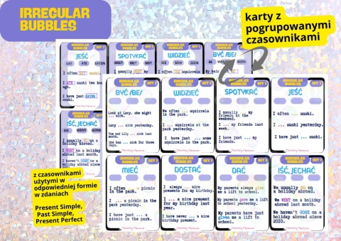 IRREGULAR VERBS BUBBLES (czasowniki nieregularne) IRREGULAR VERBS BUBBLES (czasowniki nieregularne)