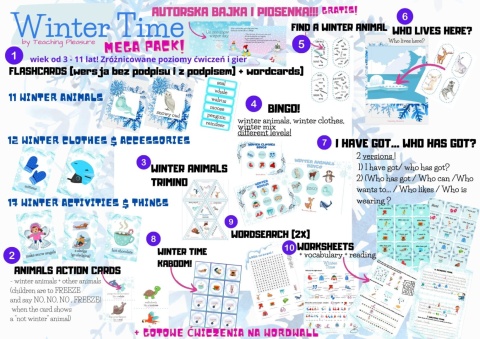 Winter Time | vocabulary and speaking MEGA PACK (bajka i piosenka) Winter Time | vocabulary and speaking MEGA PACK (bajka i piosenka)